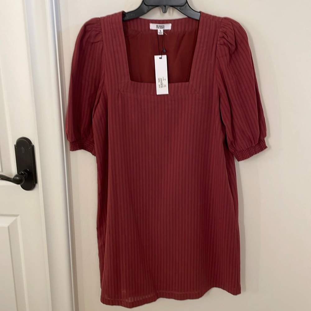 BB Dakota Steve Madden rust mini dress with lining